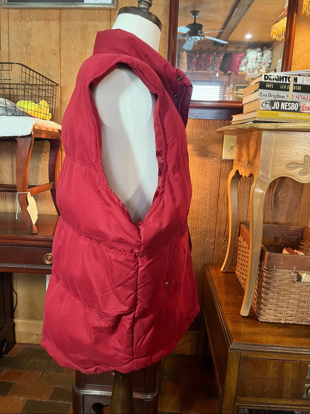 St. John’s Bay XXL burgundy puffer vest 3074.